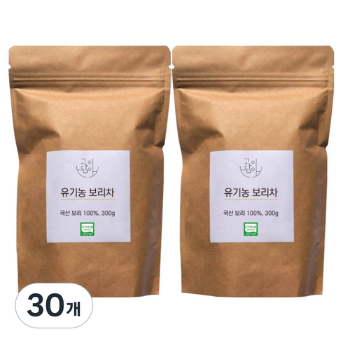고이담아 국내산 볶은 유기농 보리차, 30개, 1개입, 300g
