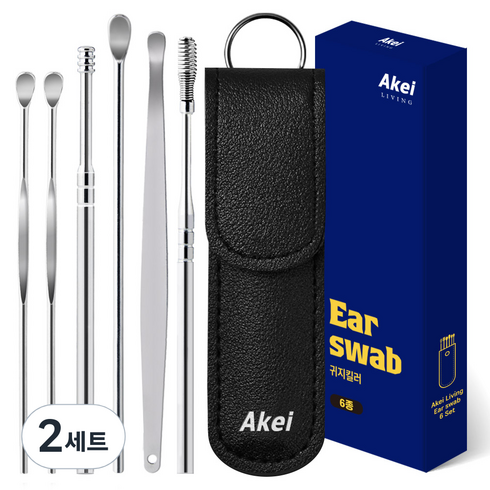 아케이 리빙 귀지킬러 6종 귀이개 세트, 2세트