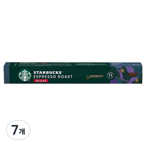 스타벅스 네스프레소 디카프 에스프레소 로스트 캡슐커피, 5.5g, 10개입, 7개