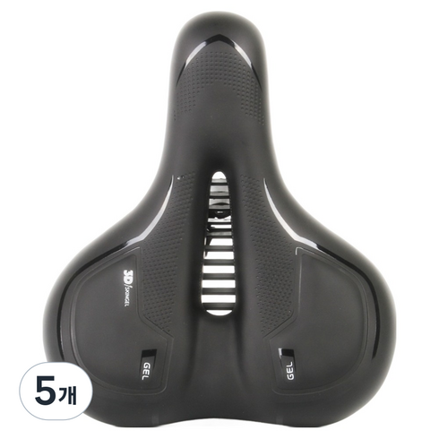 젤큰 3D 자전거 안장 젤에어쿠션 45mm, 블랙, 5개