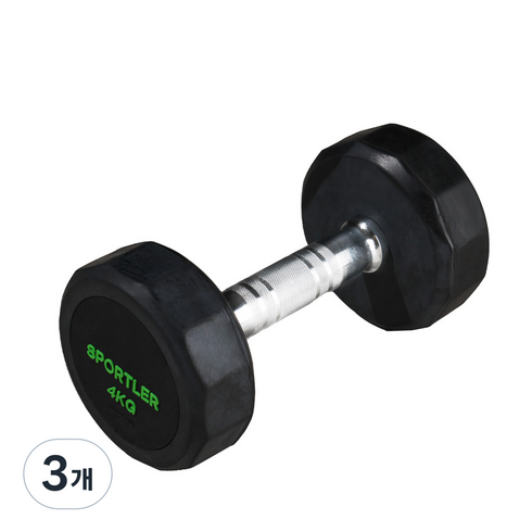 스포틀러 PEV 12각 덤벨 4kg, 3개