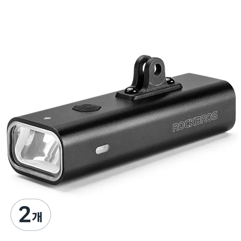 락브로스 충전식 자전거 라이트 전조등 RHL400D, 혼합색상, 2개