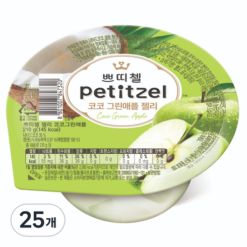 쁘띠첼 코코그린애플 푸딩 1개입, 25개, 210g