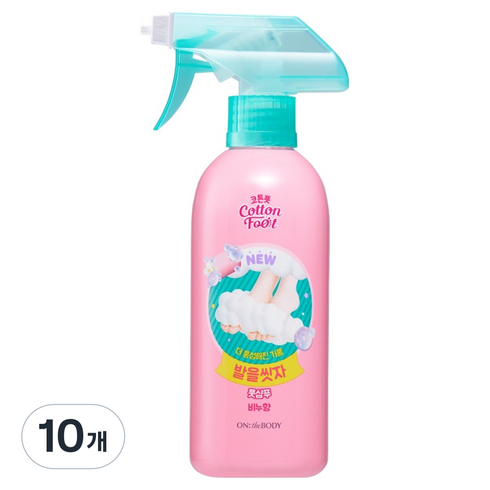 온더바디 코튼풋 발을 씻자 풋샴푸 비누향, 1개입, 10개, 385ml