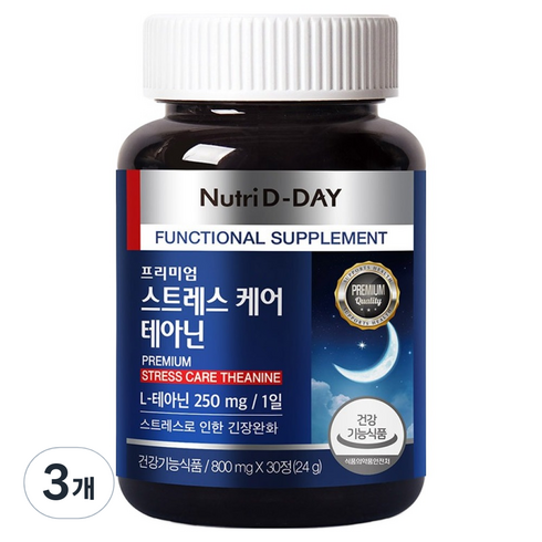 뉴트리디데이 스트레스 케어 테아닌 30정, 24g, 3개