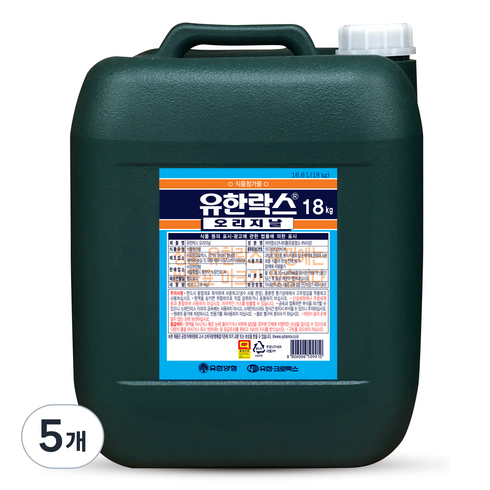 유한락스 오리지날 락스, 18kg, 5개