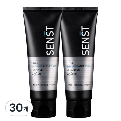 센스트 원스 쉐이빙 앤 폼클렌저 옴므, 30개, 120ml