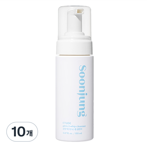 에뛰드 순정 약산성 6.5 휩 클렌저, 150ml, 10개