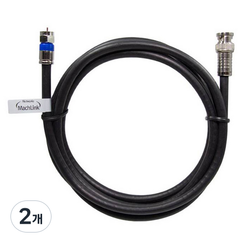 마하링크 국산 BNC TO RF 5C 동축 케이블 고급형, ML-BR150 15m, 2개