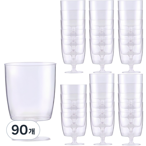 모던 플라스틱 와인잔, 210ml, 1개입, 90개