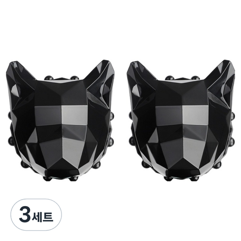디캣 차량용 방향제 미러블랙 2p + 리필액 30ml + 일반클립 2p + 장클립 2p + 리필링 4p + 포장박스 + 쇼핑백 세트 전차종호환, 3세트, 블랙체리향