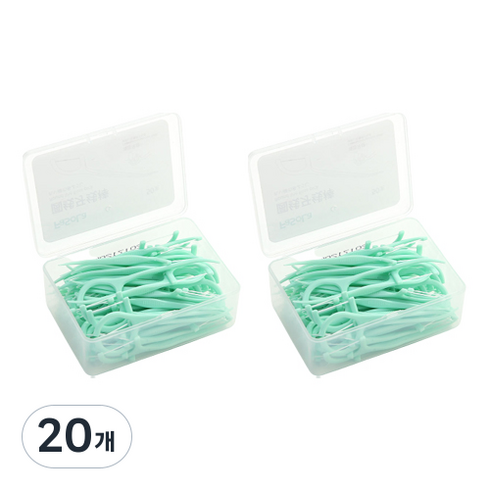 FaSoLa 초미세 치실 그린 8cm x 2.2cm, 50개입, 20개