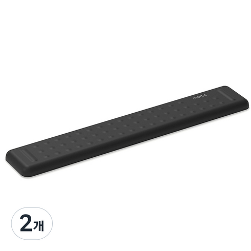 모락 모쿠 메모리폼 팜레스트 쿠션 키보드 손목 받침대, 블랙, 2개