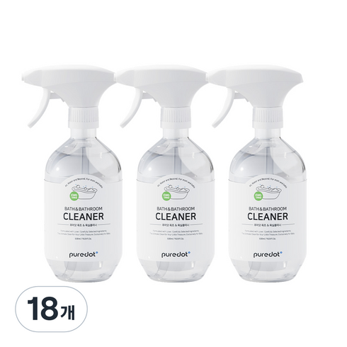 퓨어닷 NEW 아기 욕조클리너, 500ml, 18개