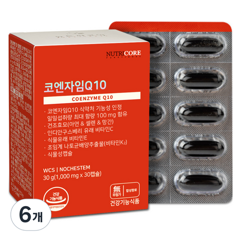 뉴트리코어 코엔자임Q10 30g, 30정, 6개