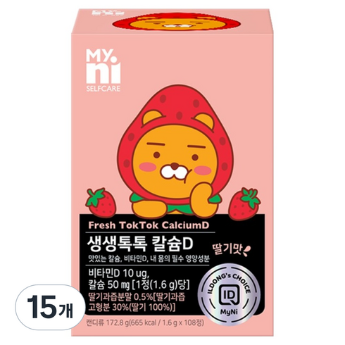마이니 셀프케어 생생톡톡 칼슘D 172.8g, 15개, 108정