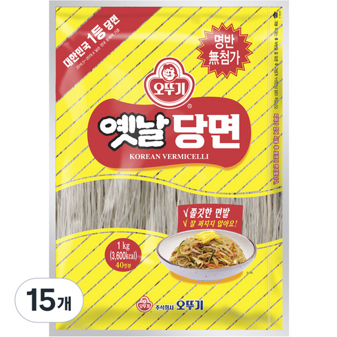오뚜기옛날 당면, 1kg, 15개