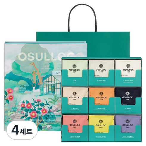 오설록 차의정원 피라미드 티백 세트, 9종, 4세트