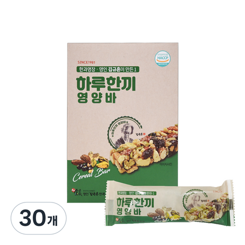 김규흔한과 명장이 만든 하루한끼 영양바 5p, 125g, 30개