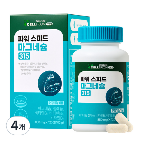 이너랩 파워 스피드 마그네슘 315, 120정, 4개
