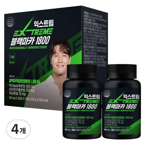익스트림 블랙마카 1800 109.2g, 120정, 4개