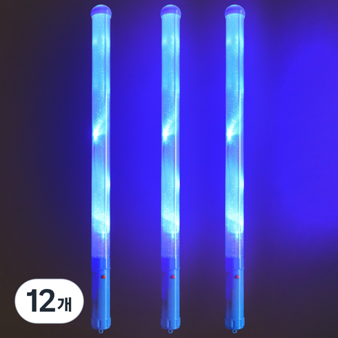 비에이비오 LED 스틱 야광봉 45cm, 블루, 12개