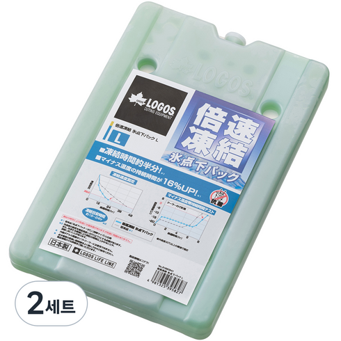 로고스 배속동결 빙점하 아이스팩 L, 1개, 2세트