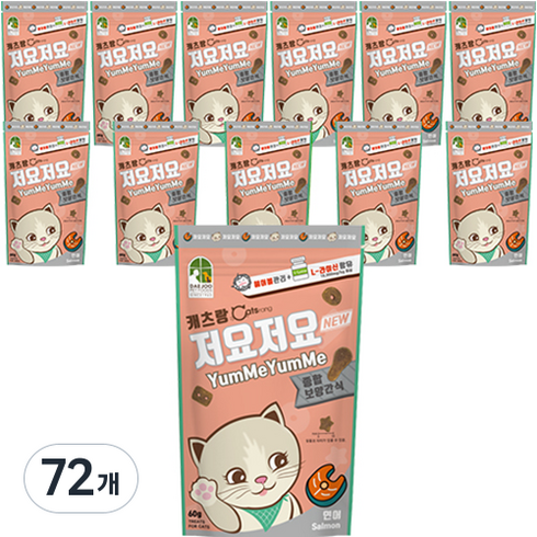 캐츠랑 저요저요 고양이 보양간식, 60g, 72개