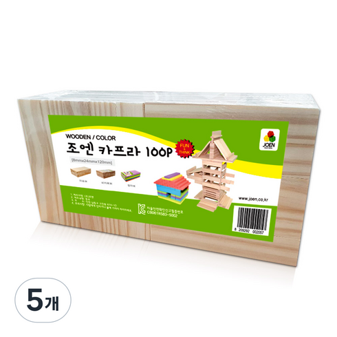 조엔 카프라 원목블록 100p, 5개