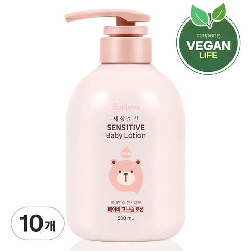 베비언스 유아용 센서티브 고보습 로션, 500ml, 10개