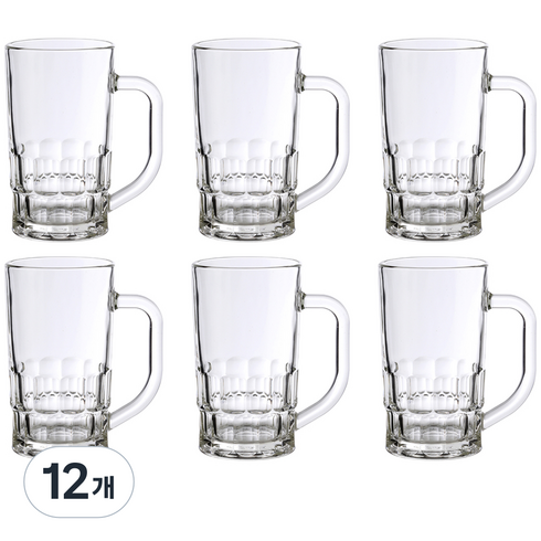 삼호유리 럭키글라스 큐빅 하이볼 머그컵 360ml LG-312312, 12개