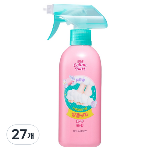 온더바디 코튼풋 발을 씻자 풋샴푸 비누향, 1개입, 27개, 385ml