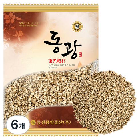 동광한방몰 국내산 더 구수한 볶은 홍화씨 홍화자, 600g, 6개