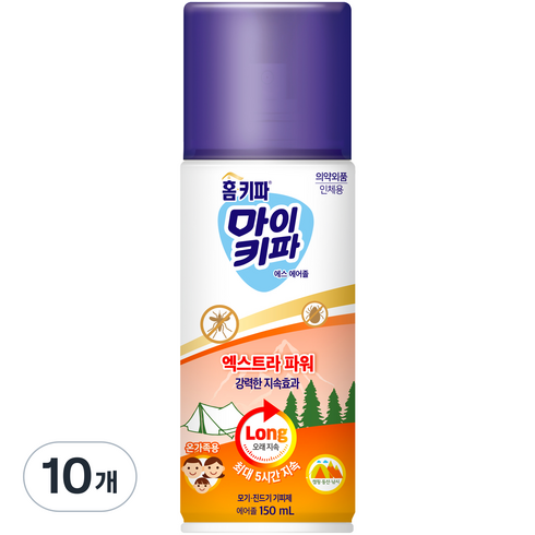 홈키파 마이키파 에스 에어졸 엑스트라 파워, 150ml, 10개