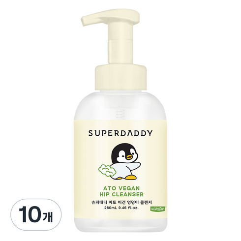 슈퍼대디 아토비건 엉덩이클렌저, 280ml, 10개