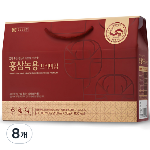 종근당건강 홍삼녹용 프리미엄, 1.5L, 8개