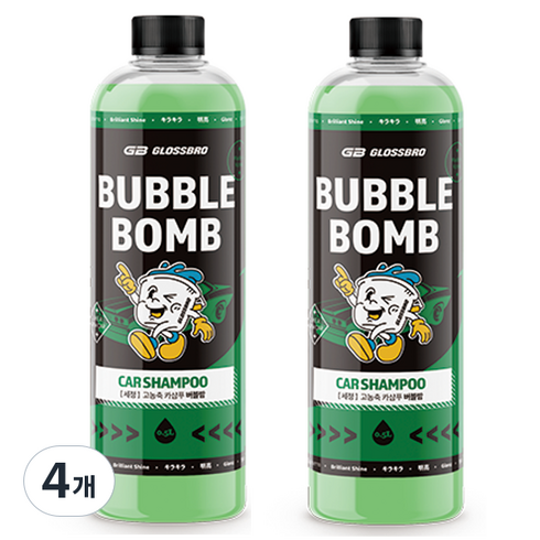 글로스브로 버블밤 카샴푸, 500ml, 4개