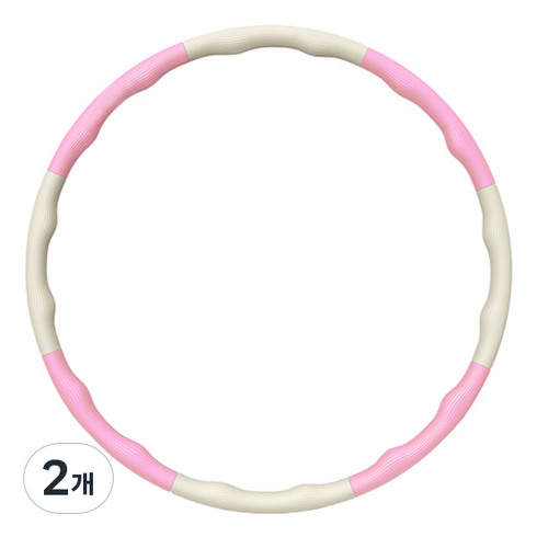 타미나스포츠 오리지널 훌라후프, 1kg, 핑크화이트, 2개