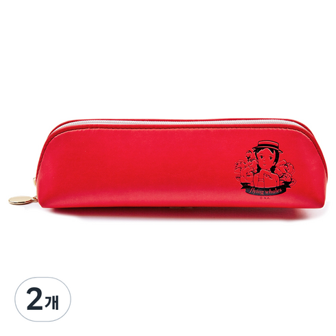 플라잉웨일즈 빨강머리앤 데일리 펜슬 파우치, RED, 2개
