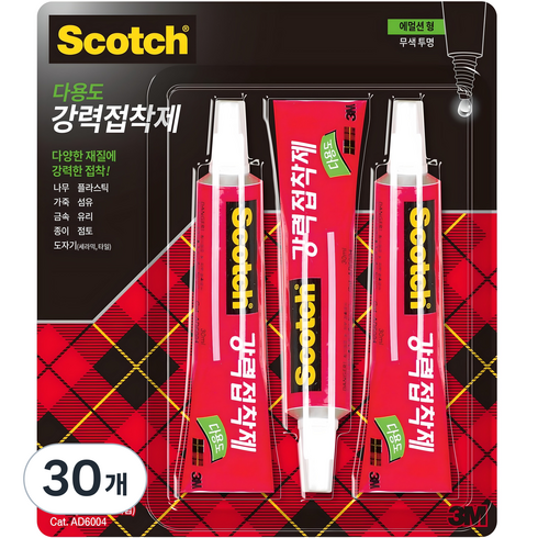 스카치 3M 다용도 강력접착제 에멀젼형 멀티팩, 30개