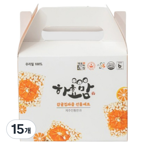 하효맘 제주 감귤칩과즐 선물세트, 120g, 15개