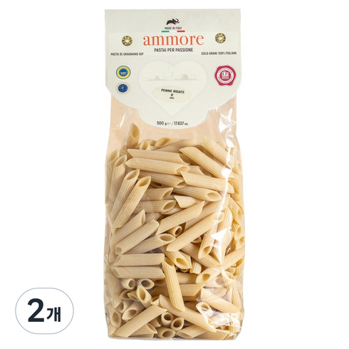 아모레 파스타 팬네 리가테, 500g, 2개