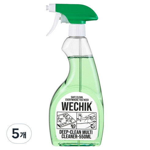 위칙 딥클린 주방 찌든때 세정제, 5개, 550ml