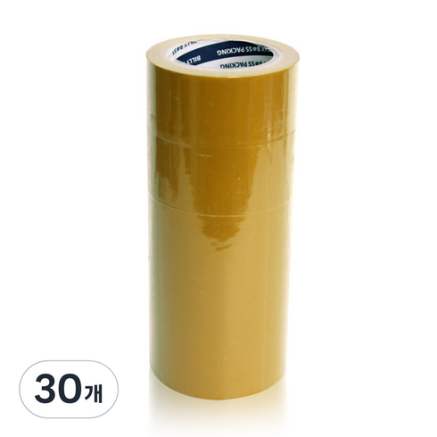 보스 THE 튼튼한 중포장용63MIC 박스테이프 48mm x 50m, 미색, 30개