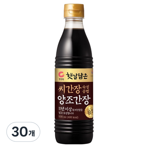 햇살담은 씨간장 숙성 양조간장 골드, 500ml, 30개