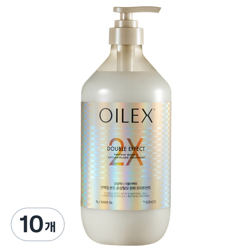 케라시스 오일렉스 더블이펙트 손상케어 탈모증상완화 단백질 본드 트리트먼트, 1L, 10개
