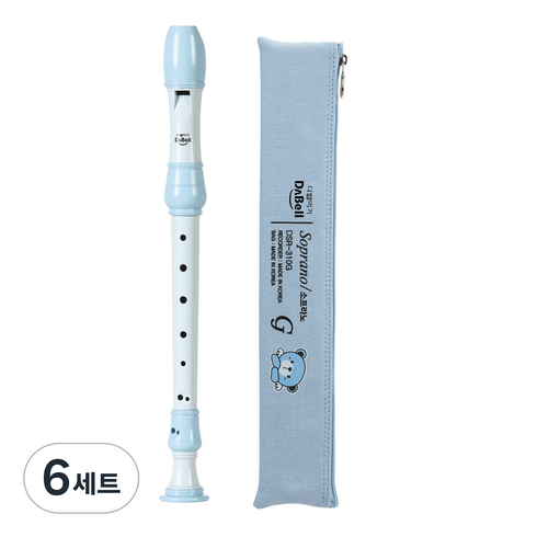 다벨 소프라노 리코더 저먼식 DSR-310G, 하늘색, 6세트