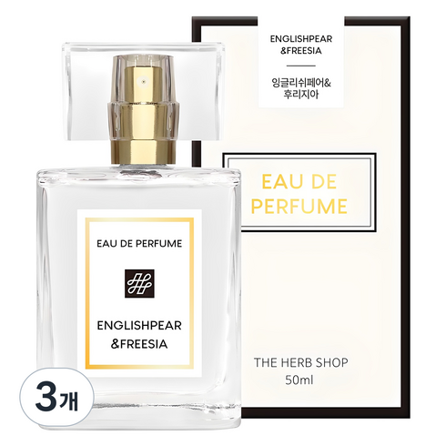 더허브샵 잉글리쉬페어 앤 프리지아 오드퍼퓸, 50ml, 3개