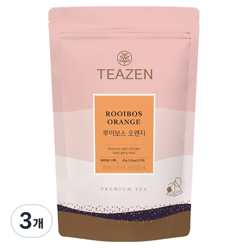 티젠 루이보스 오렌지, 1.8g, 25개입, 3개