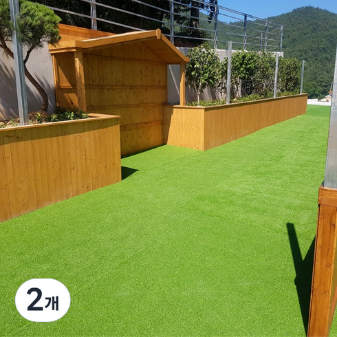 원그린잔디 방염 인조 롤잔디 PX1600 폭1m x 길이4m, 2개